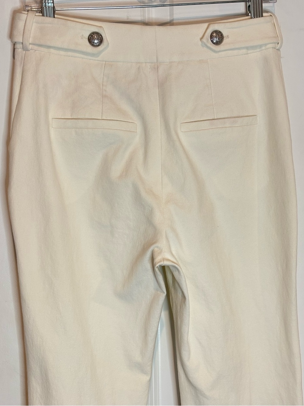Veronica Beard Cream High-Waist Flare Pants - Picture 8 of 15